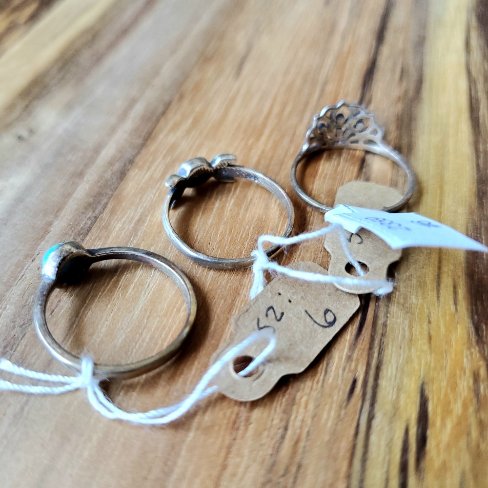 Silver Turquoise Ring Set - Picture 3 of 3